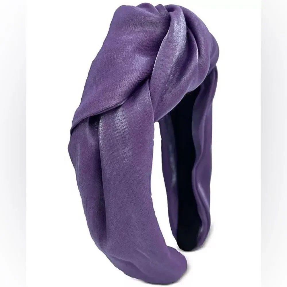 INC International Concepts Shimmering Knotted Headband Purple New